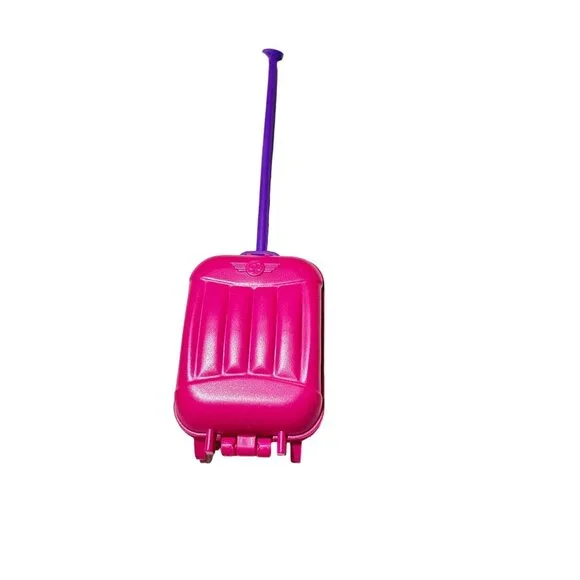 Barbie 2009 Mattel Hot Pink Airline Diva Flight Attendant Barbie Doll Luggage - Picture 1 of 5